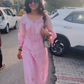 Jasmin Bhasin in KIARA - Pink Chanderi Suit Set