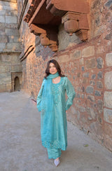 Shivani Kapoor in ZIYA -  Blue Chanderi Suit Set