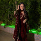 Shefali Bagga in ANTARA - Velvet Maroon Anarkali Set