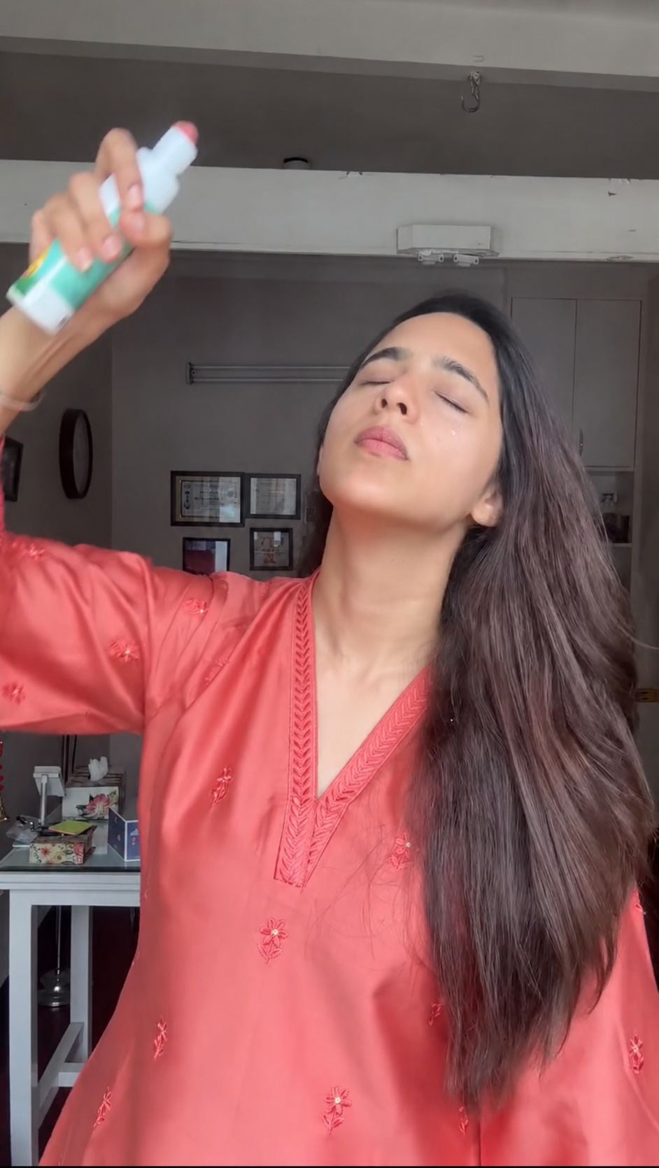 Dr. Taniya Bakshi in ZORA - Rust Embroidered Co-ord Set
