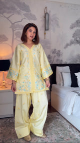 Deepika Sharma Baweja in VIAN - Yellow Embroidered Co-ord Set