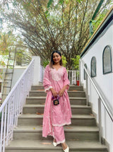 Shivangini Singh Rathore in ABRI - Pink Cotton Suit Set