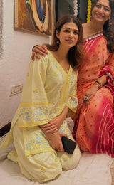 Shradha Das in VIAN - Yellow Embroidered Co-ord Set