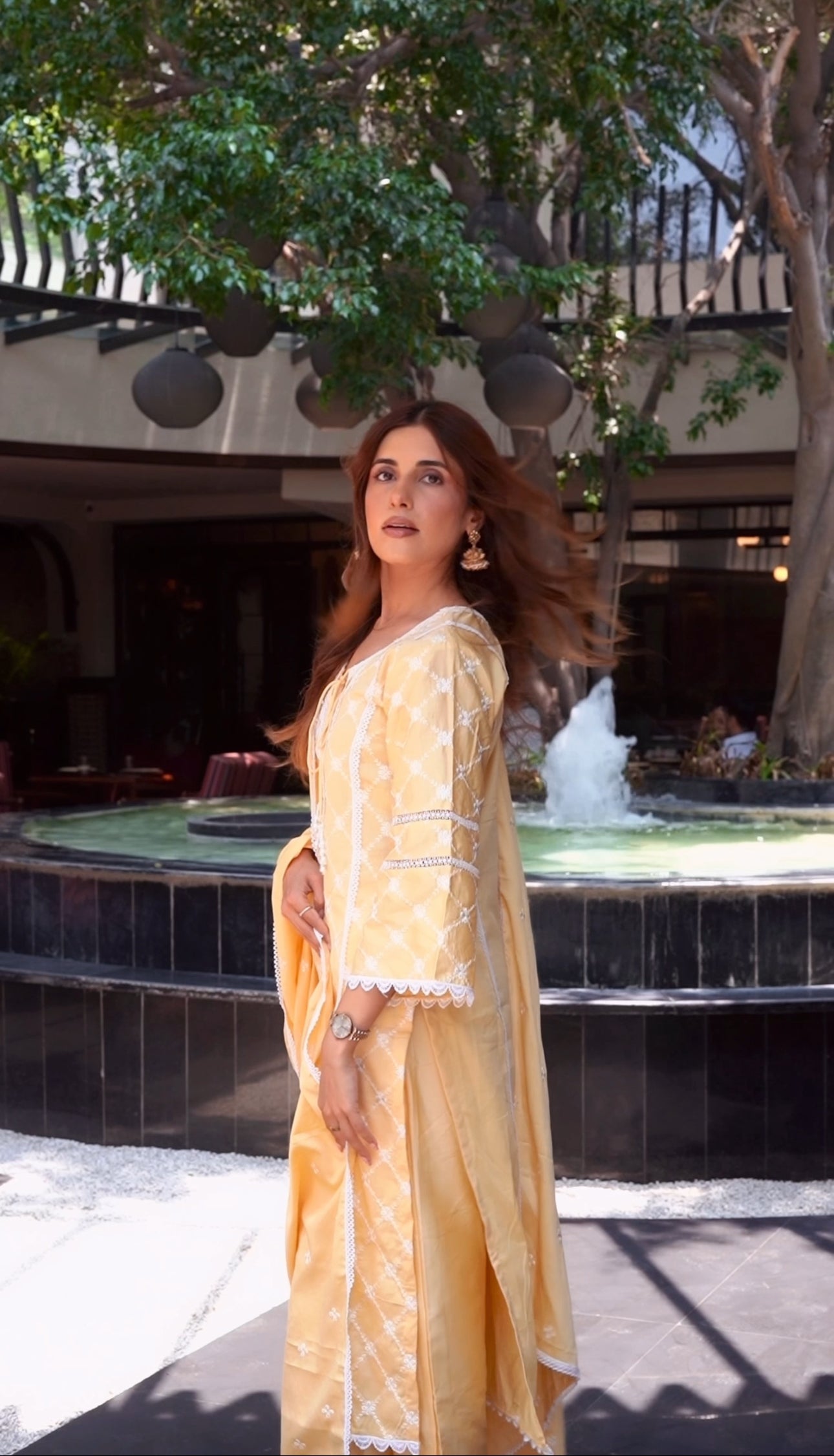 Kriti Singh in KIRAN - Yellow Cotton Suit Set