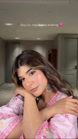 Deeksha Khurana in LUNE - Pink Embroidered Co-ord Set