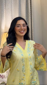 Tanya Mittal in VIAN - Yellow Embroidered Co-ord Set
