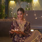 Shreya Lakhani in IRA - Purple Organza A-line Suit Set