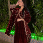 Shefali Bagga in ANTARA - Velvet Maroon Anarkali Set