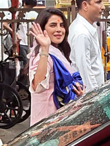 Priyanka Chopra in AAROHI - Blush Pink Chanderi A-line Suit Set