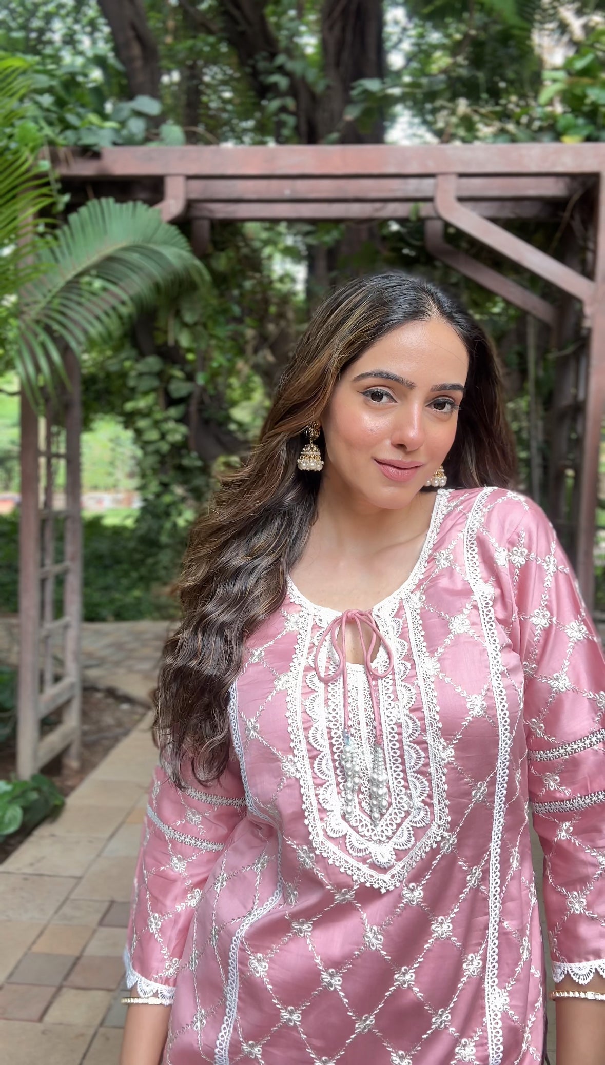 Amita Singh in AMBER - Pink Cotton Suit Set