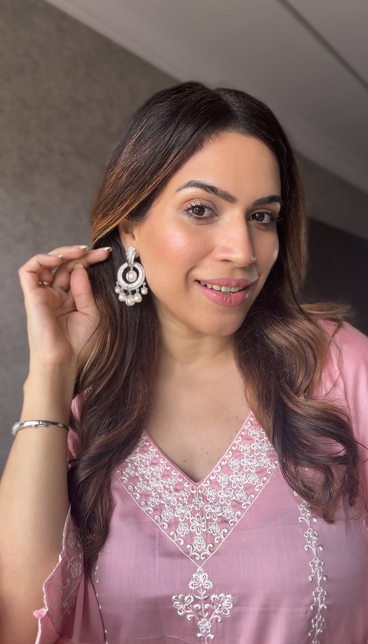 Kanika Khatri in FALAK - Pink Cotton Suit Set