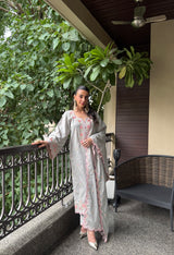 Mehak Jain in SHABH - Grey Cotton Suit Set
