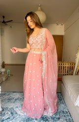 Uditi Singh in Heera - Pink Organza Lehenga Set.