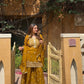Simer Arora (@simeraroraa) in CHARVI - Yellow Organza Sharara Set