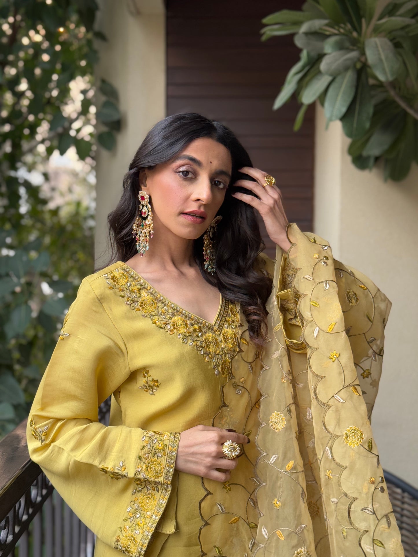 Mehak Jain in MEERA - Yellow Chanderi Suit Set