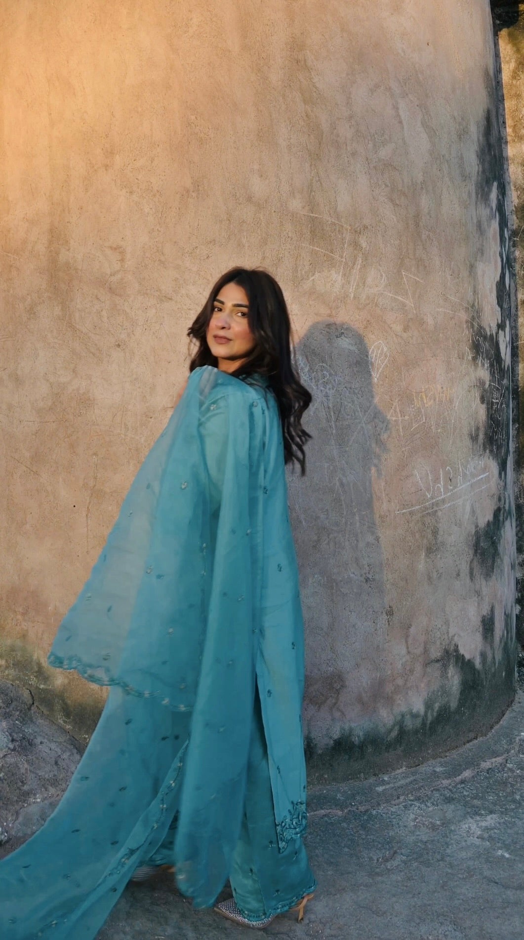 Shivani Kapoor in ZIYA -  Blue Chanderi Suit Set