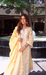 Kriti Singh in KIRAN - Yellow Cotton Suit Set
