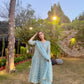 Nikita Chawla in Jashan - Blue Organza Anarkali Set.