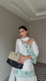 Deeksha Khurana in IRIS -  White Embroidered Co-ord Set