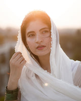 Shivani Ranghuvanshi in Aseem Ivory White Embroidered Straight Suit Set