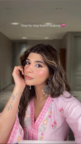 Deeksha Khurana in LUNE - Pink Embroidered Co-ord Set