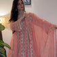 Dr. Gunjan Kunwar in Sitara - Pink Organza Anarkali Set.