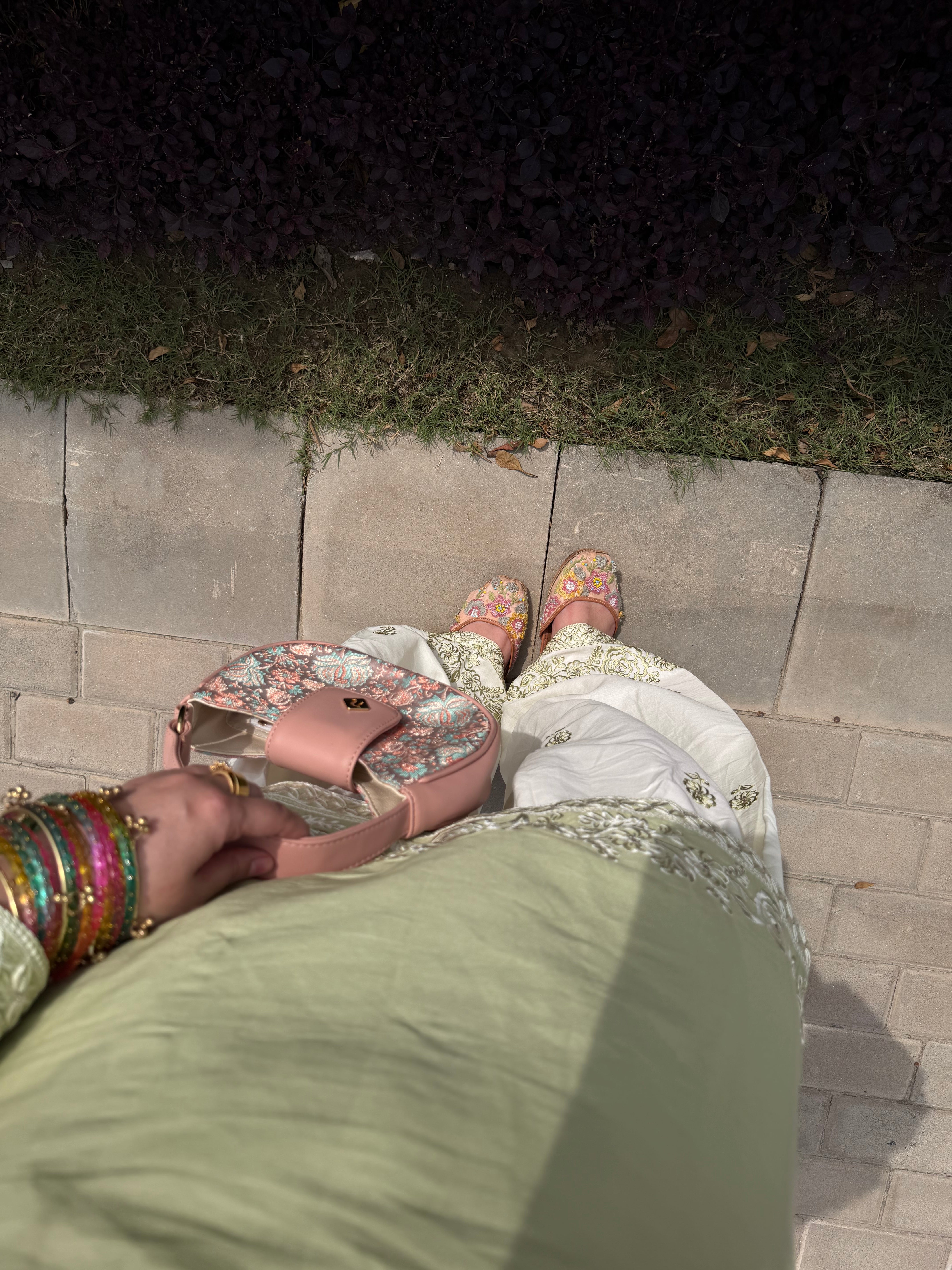 Akshita Rohilla in VEYA - Green Embroidered Cotton Co-ord Set.