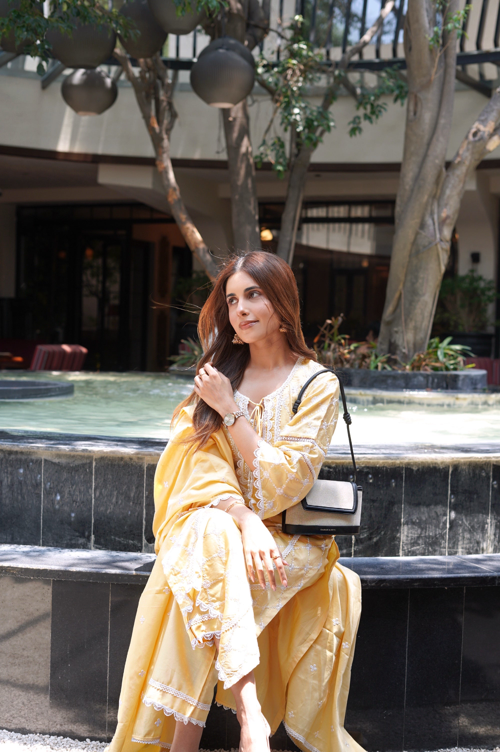 Kriti Singh in KIRAN - Yellow Cotton Suit Set
