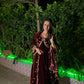 Shefali Bagga in ANTARA - Velvet Maroon Anarkali Set
