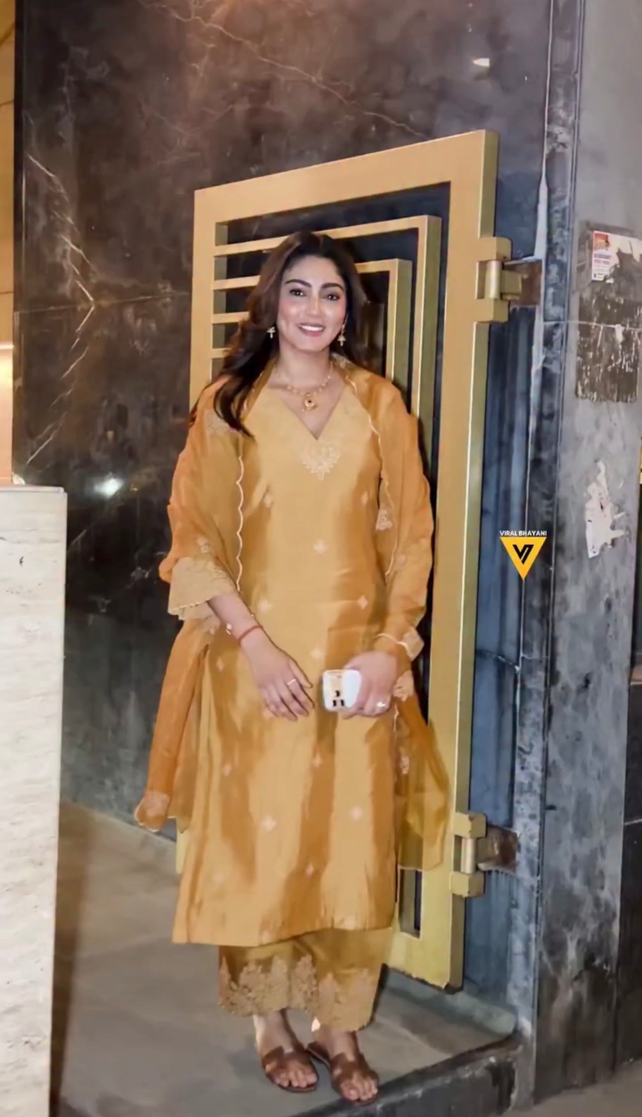 Sana Makbul (@divasana) SERA - Mustard Gold Chanderi Suit Set