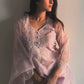 Arushi Sharma in Kesar - Lavender Embroidered Suit Set.