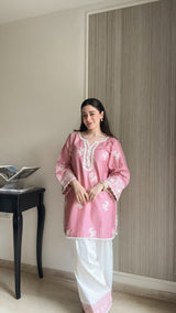 Sana Grover in EMBER -  Pink Embroidered Co-ord Set