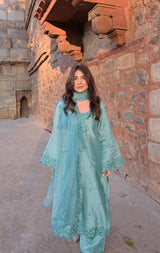 Shivani Kapoor in ZIYA -  Blue Chanderi Suit Set