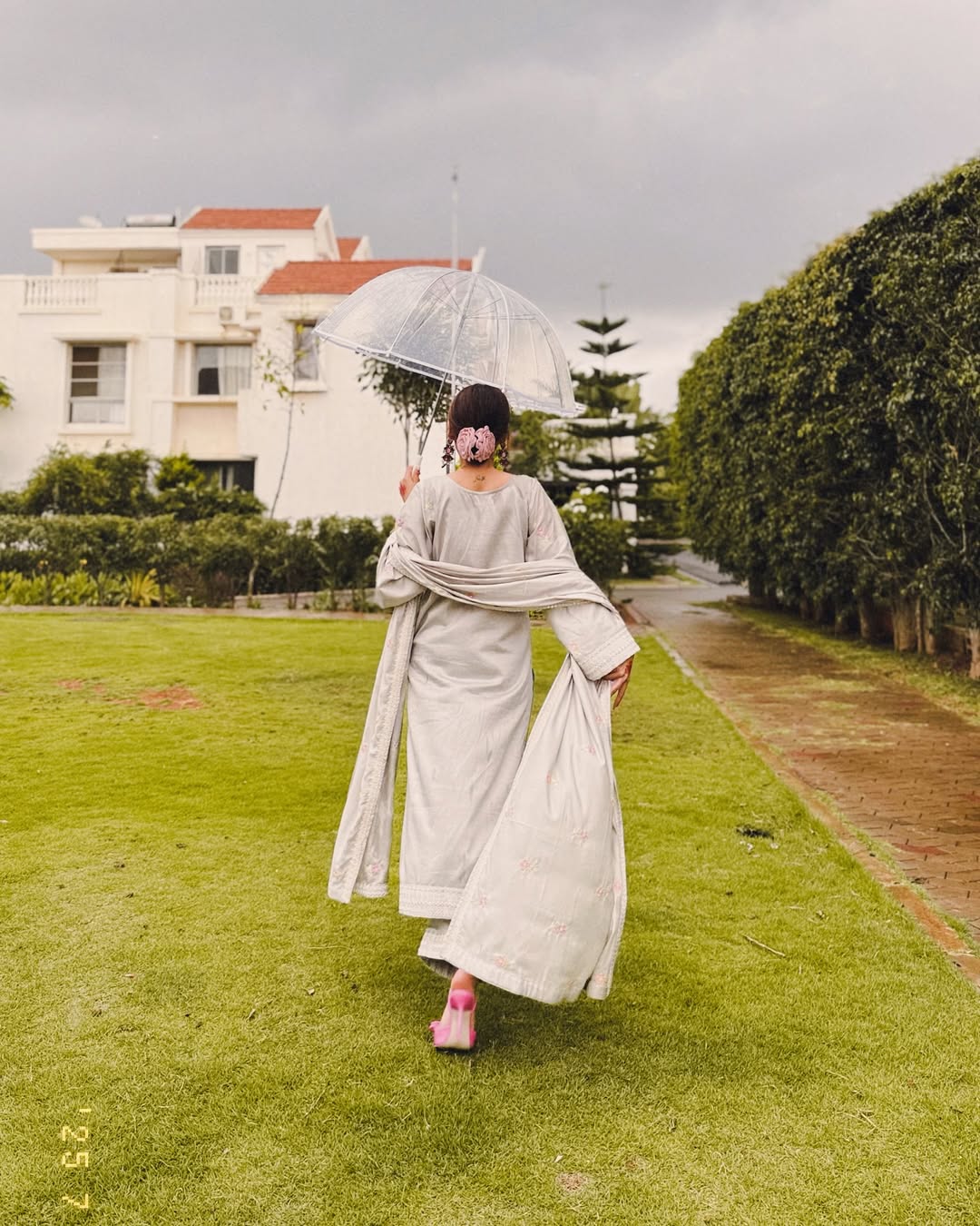 Isha Borah (@ishaborah) CHHAYA - Grey Cotton Suit Set