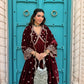 Niki Mehra (@nikimehra) ANTARA - Velvet Maroon Anarkali Set