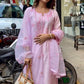 Akanksha Puri in KIARA - Pink Chanderi Suit Set