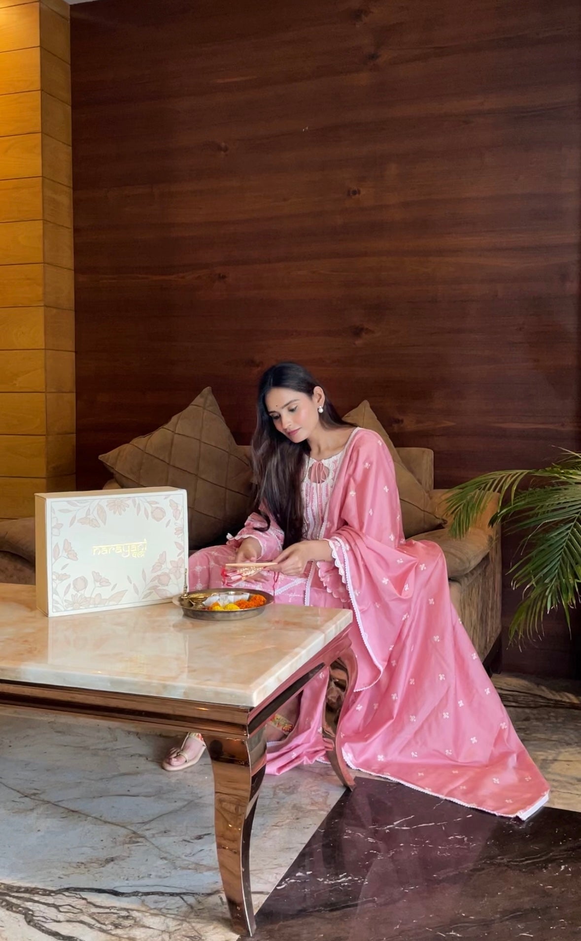 APOORVA SHARMA in AMBER - Pink Cotton Suit Set