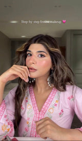 Deeksha Khurana in LUNE - Pink Embroidered Co-ord Set