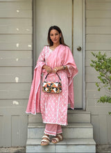 Harpreet Suri (@momwearsprada) in AMBER - Pink Cotton Suit Set