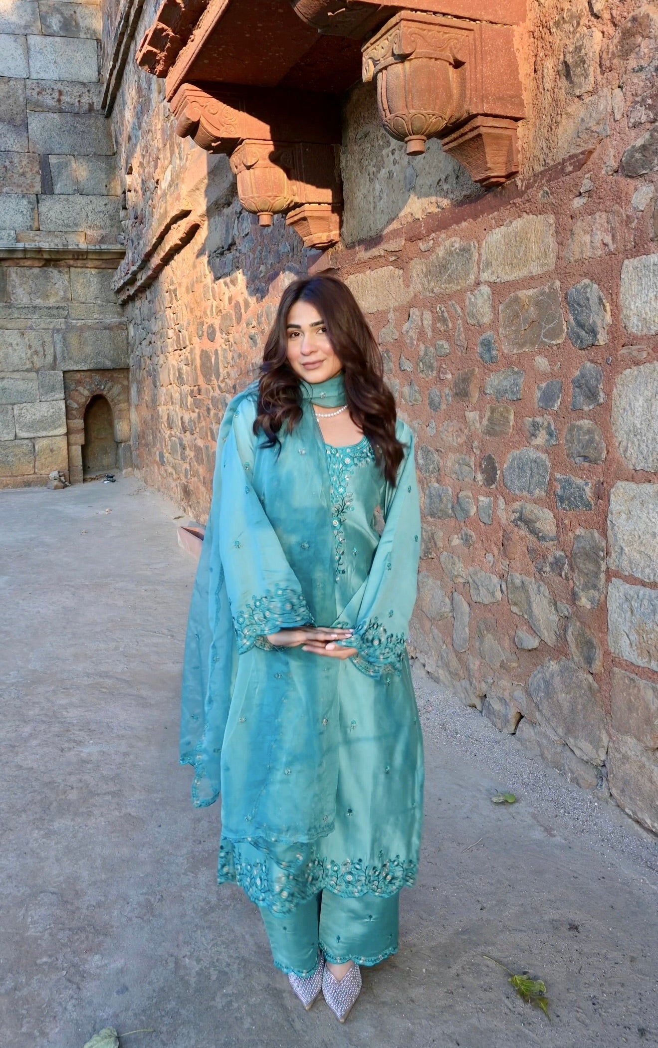 Shivani Kapoor in ZIYA -  Blue Chanderi Suit Set