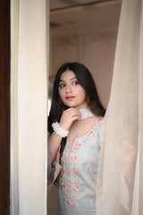 Akshita Rohilla in SHABH - Grey Cotton Suit Set