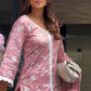 Nia Sharma in VAYU - Pink Cotton Suit Set