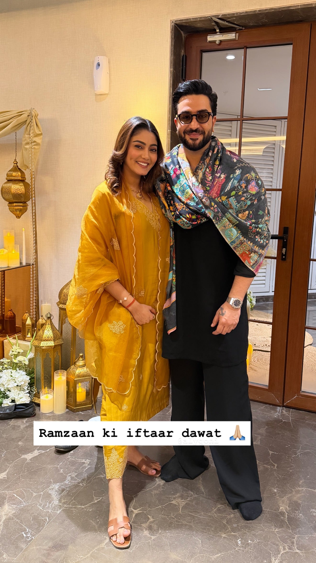 Sana Makbul (@divasana) SERA - Mustard Gold Chanderi Suit Set