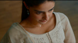 Ananya Pandey in Hazel Beige Chanderi Suit Set