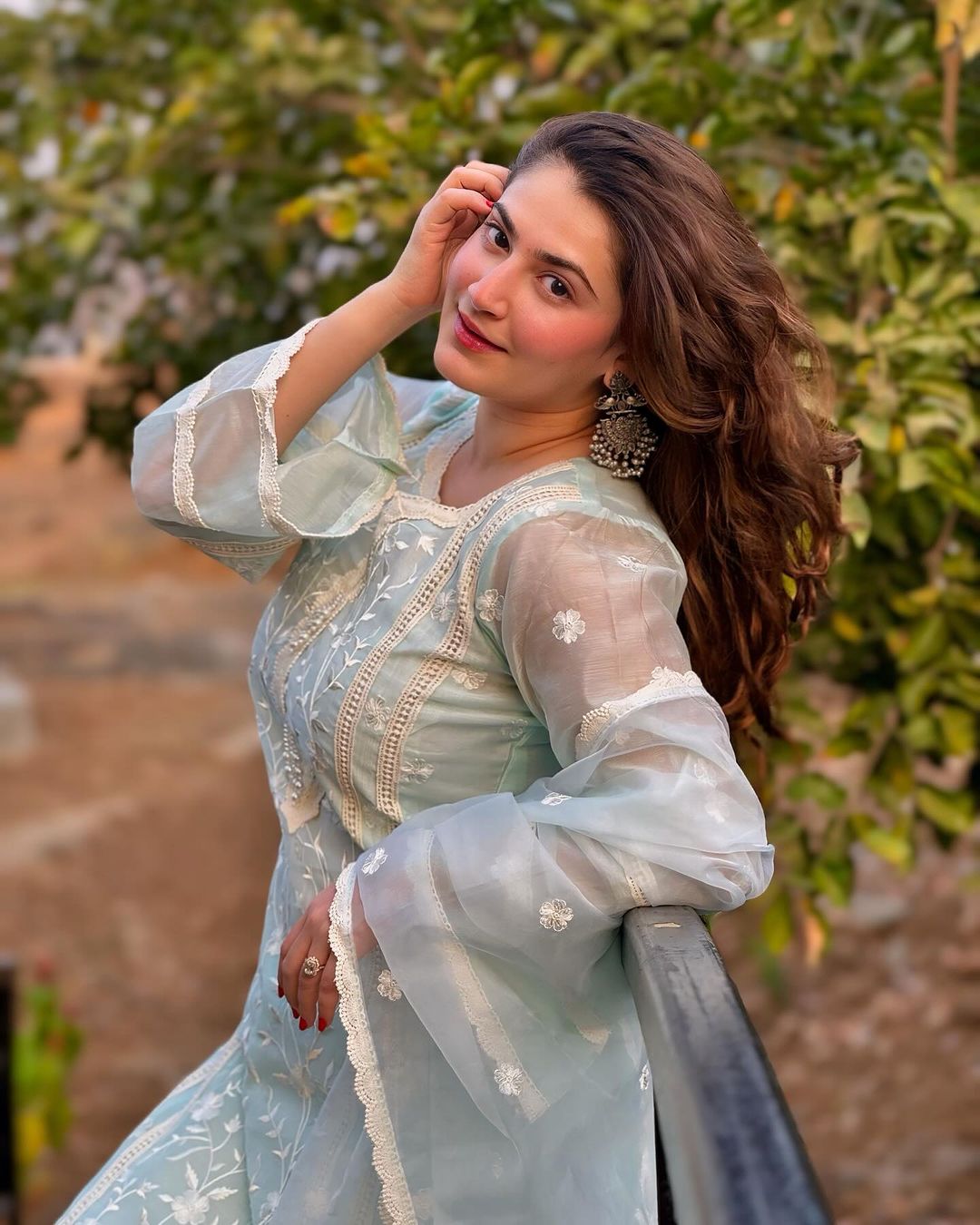 Shivaleeka Oberoi in Gulbahar - Mint Green Embroidered Suit Set