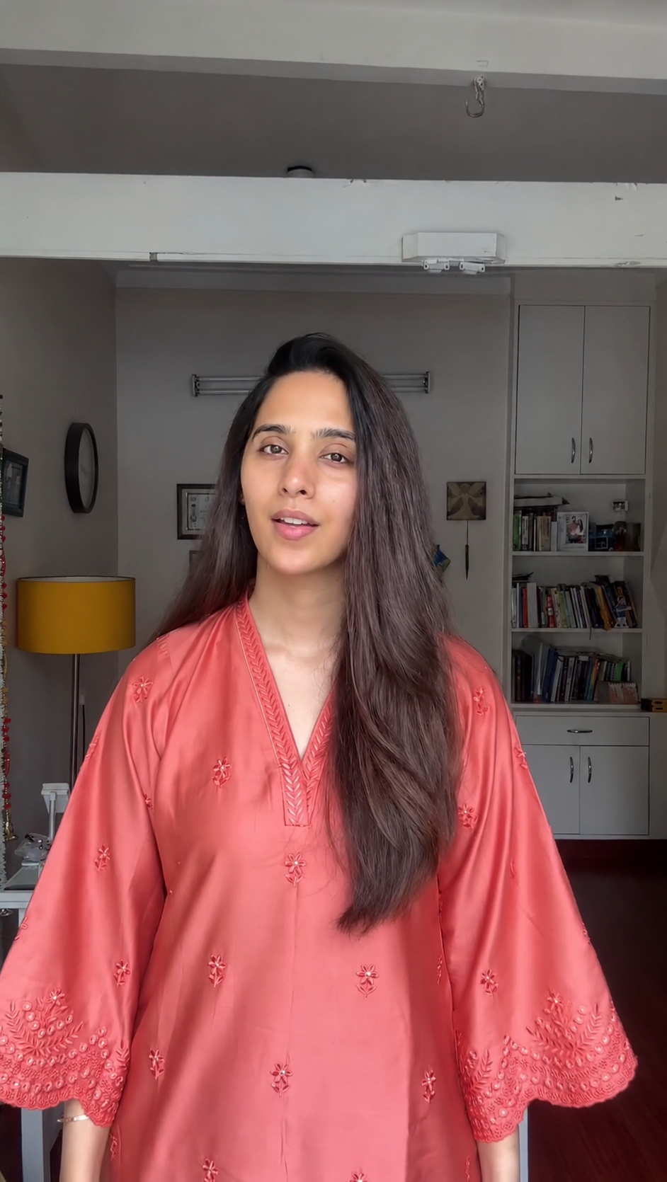 Dr. Taniya Bakshi in ZORA - Rust Embroidered Co-ord Set