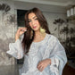 Anmol Bhatia in Silver Grey Chanderi Suit Set