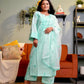 Manali Gandhi in AYRA - Sea Green Chanderi Suit Set