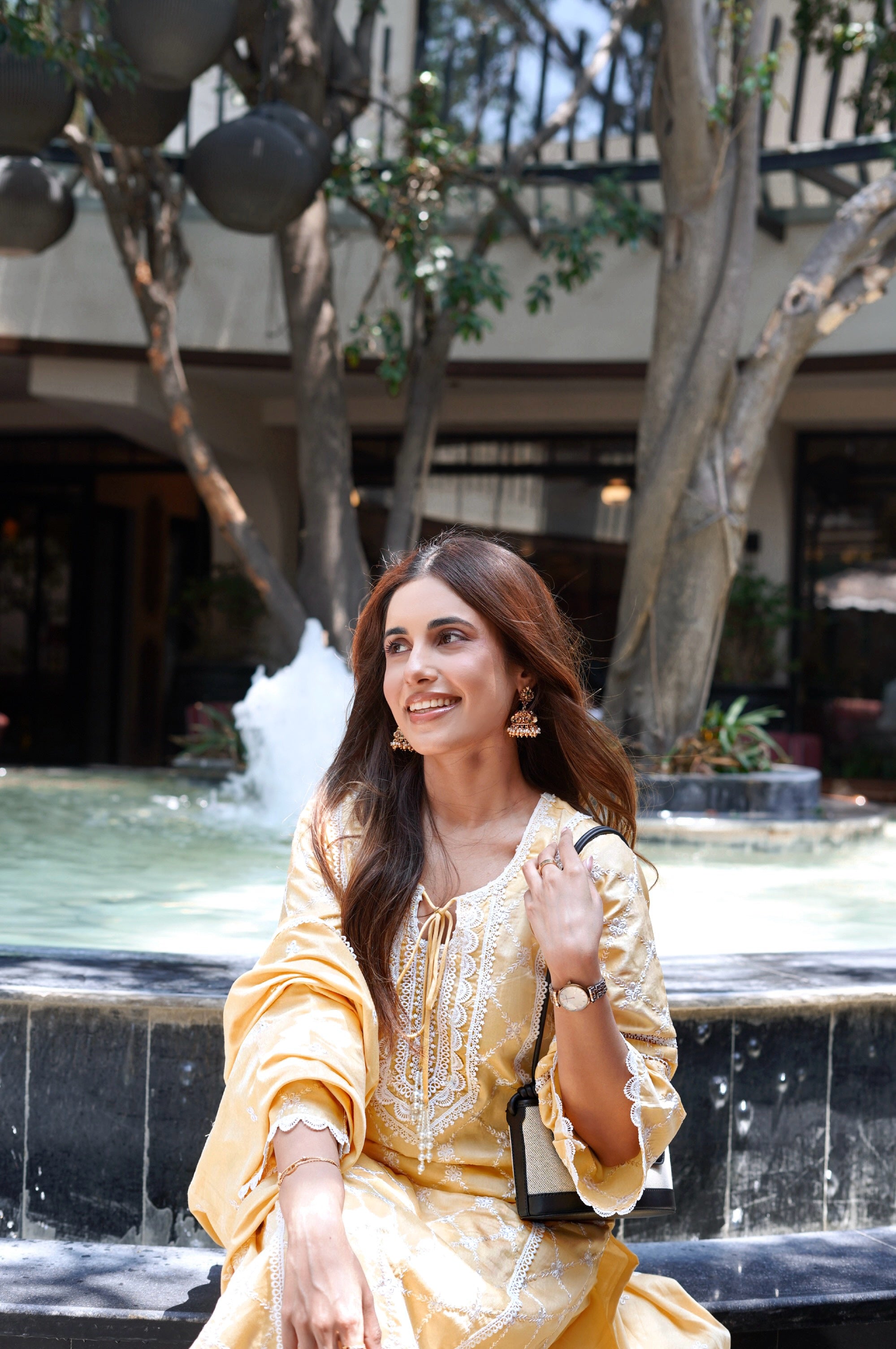 Kriti Singh in KIRAN - Yellow Cotton Suit Set