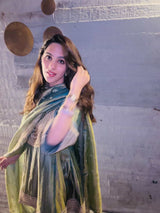 Dr. Taniya Bakshi in ZIA - Sage Blue Tissue-Organza Anarkali Set